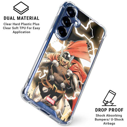 Marvel Thor Thor's Lightning Galaxy S25 Clear Case